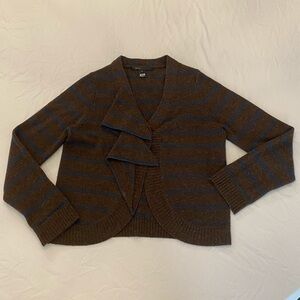 MARC JACOBS Ruffle Front One-Button Cardigan, S